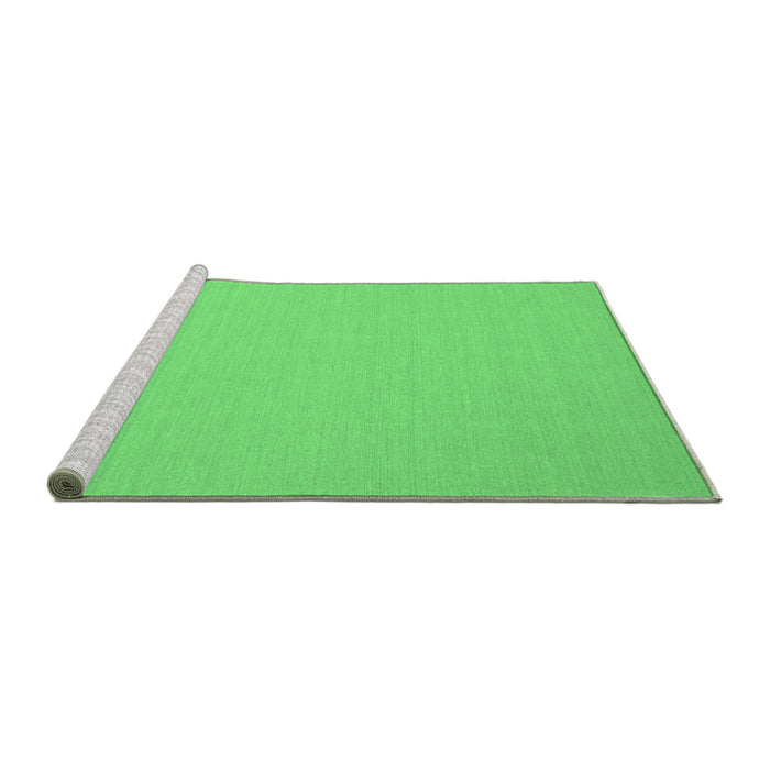 Sideview of Machine Washable Solid Emerald Green Modern Area Rugs, wshcon207emgrn