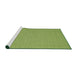 Serging Thickness of Machine Washable Contemporary Green Rug, wshcon208