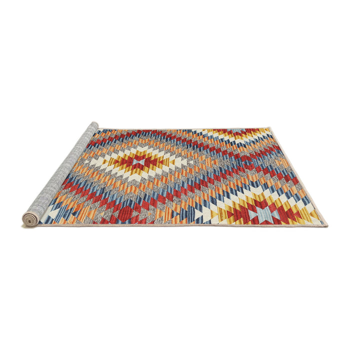 Serging Thickness of Machine Washable Contemporary Brown Rug, wshcon2080