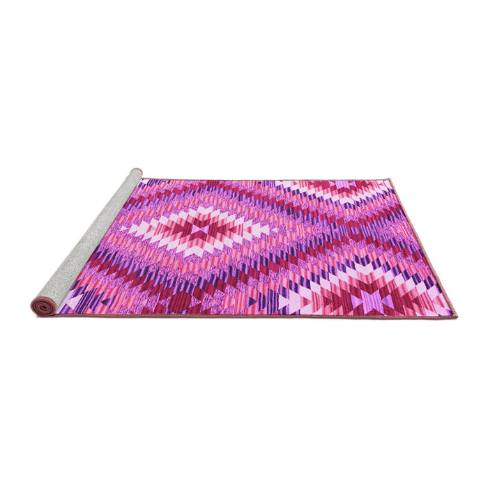 Sideview of Machine Washable Southwestern Pink Country Rug, wshcon2080pnk