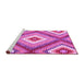 Sideview of Machine Washable Southwestern Pink Country Rug, wshcon2080pnk