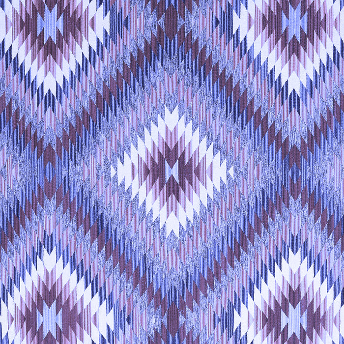 Square Machine Washable Southwestern Blue Country Rug, wshcon2080blu