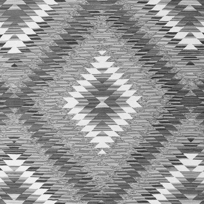 Serging Thickness of Machine Washable Southwestern Gray Country Rug, wshcon2080gry