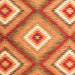 Serging Thickness of Southwestern Orange Country Rug, con2080org