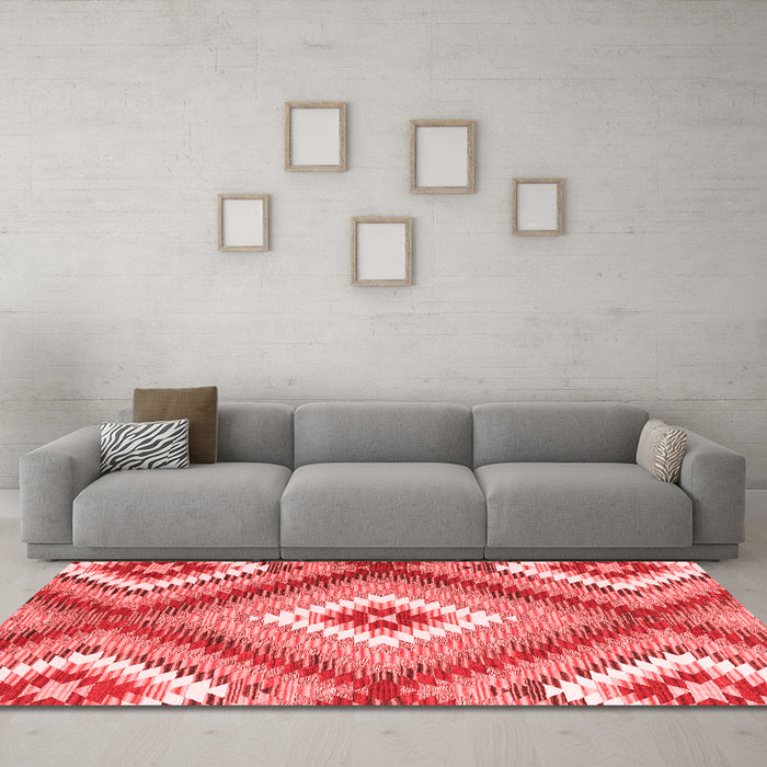 Country Red Washable Rugs