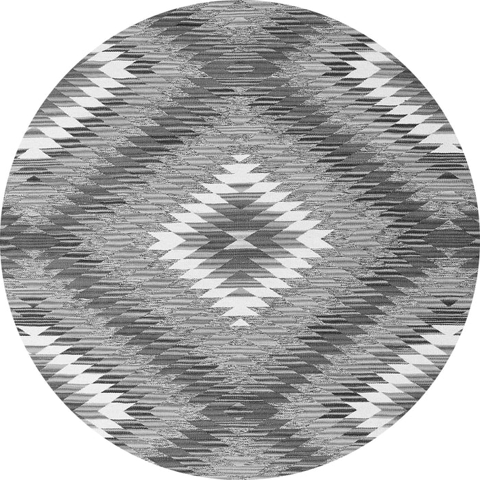 Square Southwestern Gray Country Rug, con2080gry