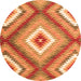 Machine Washable Southwestern Orange Country Area Rugs, wshcon2080org