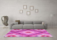 Machine Washable Southwestern Pink Country Rug, wshcon2080pnk