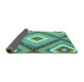 Sideview of Southwestern Turquoise Country Rug, con2080turq