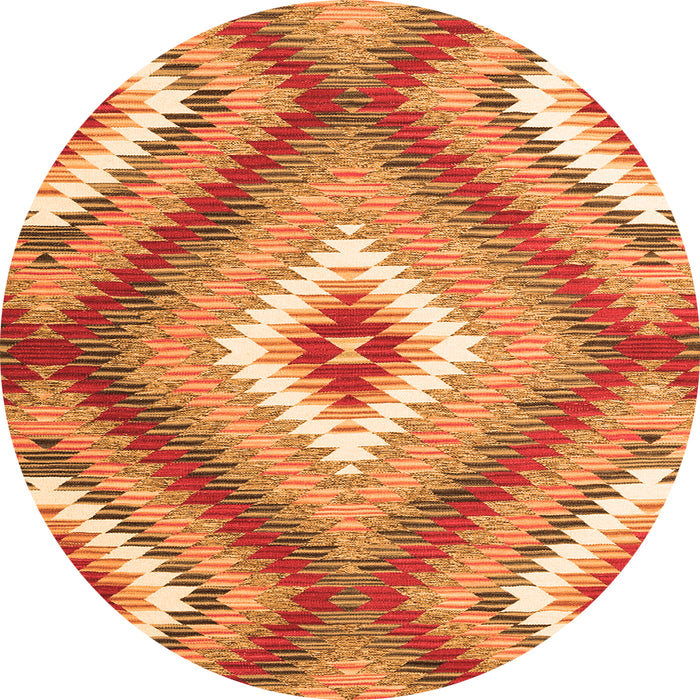 Square Southwestern Orange Country Rug, con2080org