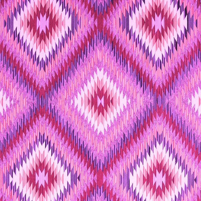 Square Machine Washable Southwestern Pink Country Rug, wshcon2081pnk