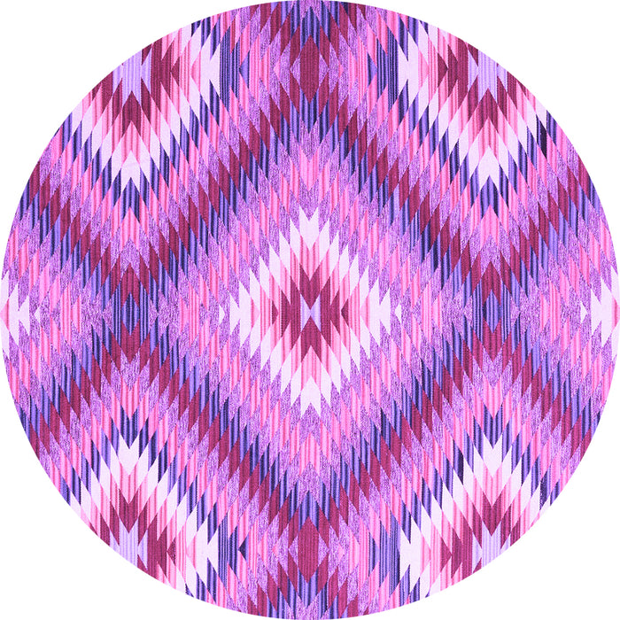 Round Southwestern Purple Country Rug, con2081pur