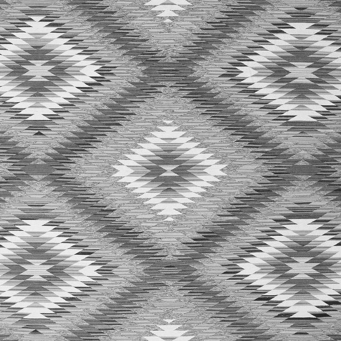 Serging Thickness of Southwestern Gray Country Rug, con2081gry