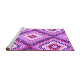 Sideview of Machine Washable Southwestern Purple Country Area Rugs, wshcon2081pur