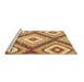 Sideview of Machine Washable Southwestern Brown Country Rug, wshcon2081brn