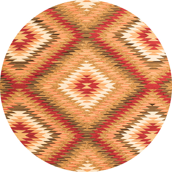Square Southwestern Orange Country Rug, con2081org
