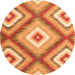 Square Southwestern Orange Country Rug, con2081org