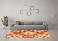 Machine Washable Southwestern Orange Country Rug, wshcon2081org