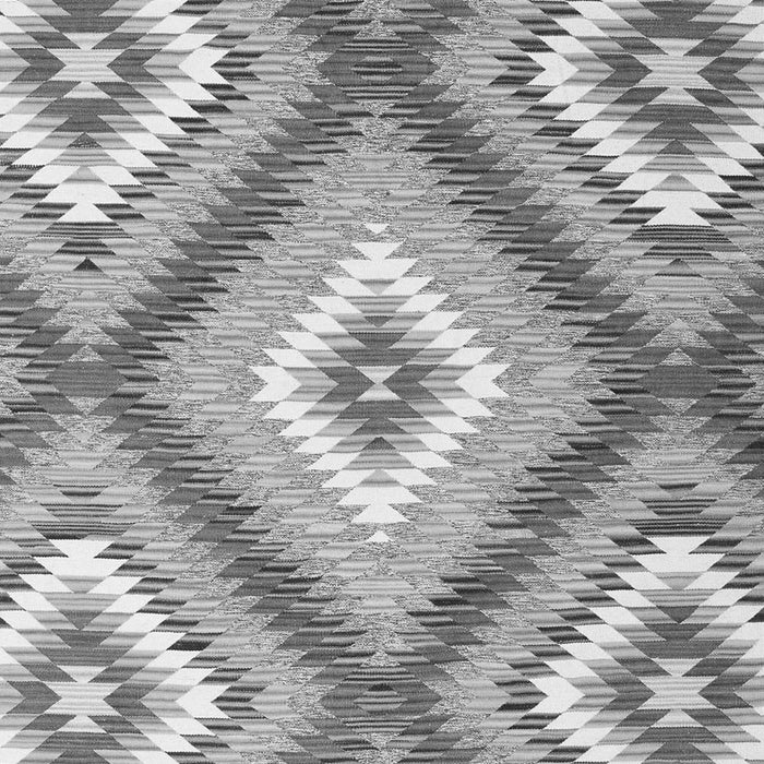 Serging Thickness of Machine Washable Southwestern Gray Country Rug, wshcon2081gry