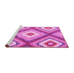 Sideview of Machine Washable Southwestern Pink Country Rug, wshcon2081pnk