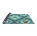 Sideview of Southwestern Light Blue Country Rug, con2081lblu