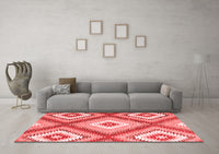 Machine Washable Southwestern Red Country Rug, wshcon2081red