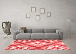 Country Red Washable Rugs