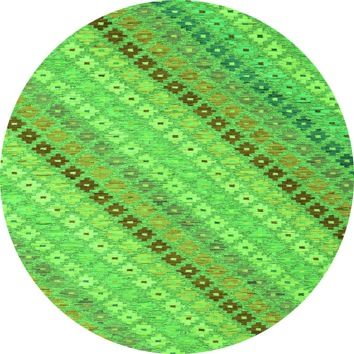 Square Southwestern Green Country Rug, con2082grn