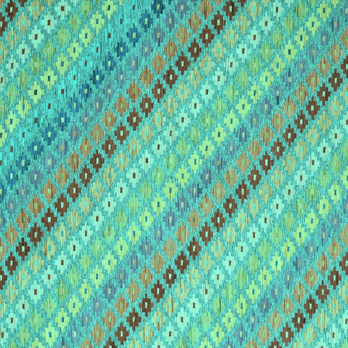 Square Southwestern Turquoise Country Rug, con2082turq