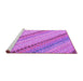 Sideview of Machine Washable Southwestern Purple Country Area Rugs, wshcon2082pur