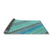 Sideview of Southwestern Light Blue Country Rug, con2082lblu