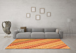 Machine Washable Southwestern Orange Country Area Rugs in a Living Room, wshcon2082org