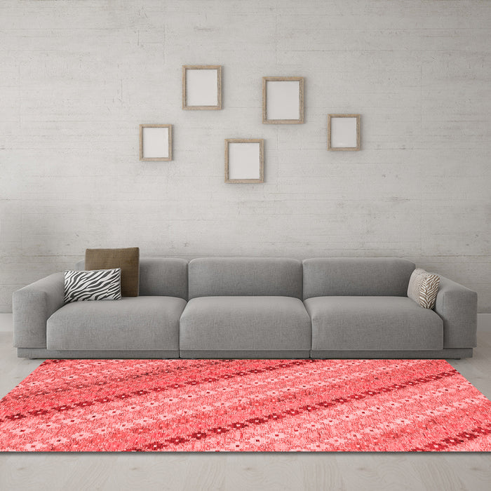 Country Red Washable Rugs