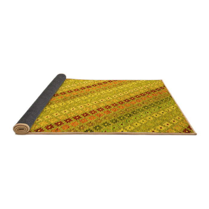 Sideview of Southwestern Yellow Country Rug, con2082yw
