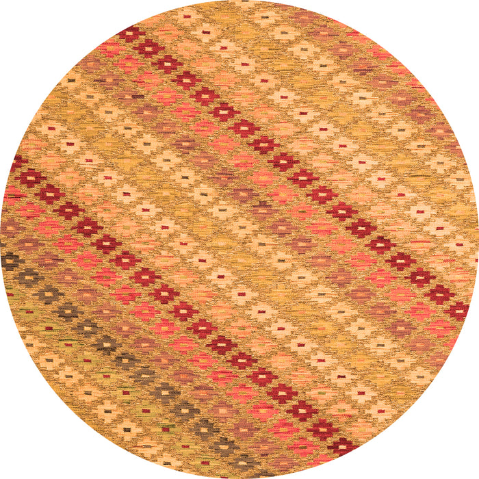 Square Southwestern Orange Country Rug, con2082org