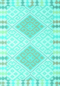 Southwestern Turquoise Country Rug, con2083turq