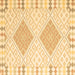 Square Southwestern Brown Country Rug, con2083brn