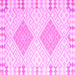 Square Southwestern Pink Country Rug, con2083pnk