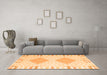 Machine Washable Southwestern Orange Country Area Rugs in a Living Room, wshcon2083org