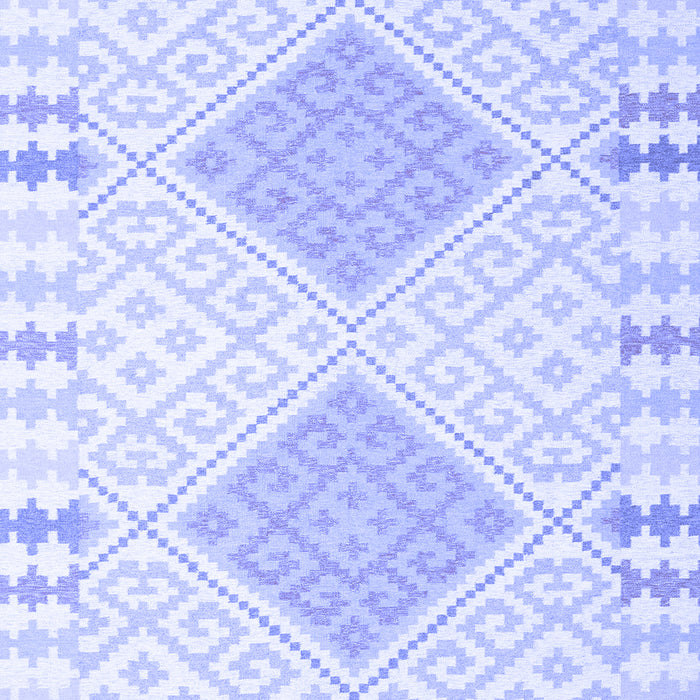 Machine Washable Southwestern Blue Country Rug, wshcon2083blu