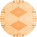 Square Southwestern Orange Country Rug, con2083org