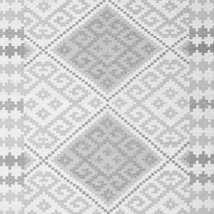 Serging Thickness of Machine Washable Southwestern Gray Country Rug, wshcon2083gry