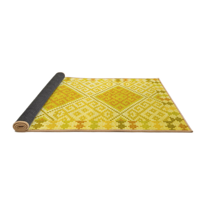 Sideview of Southwestern Yellow Country Rug, con2083yw
