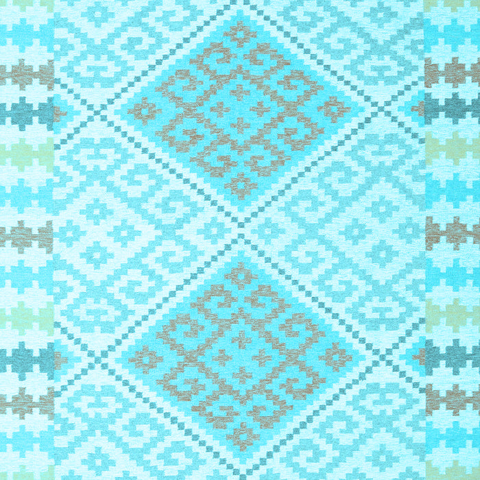 Southwestern Light Blue Country Rug, con2083lblu