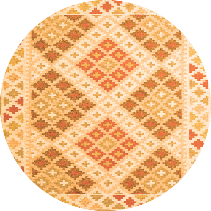 Square Southwestern Orange Country Rug, con2084org