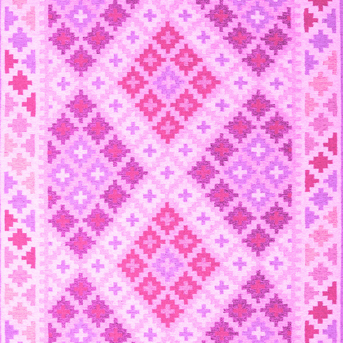 Machine Washable Southwestern Pink Country Rug, wshcon2084pnk