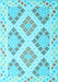 Southwestern Light Blue Country Rug, con2084lblu