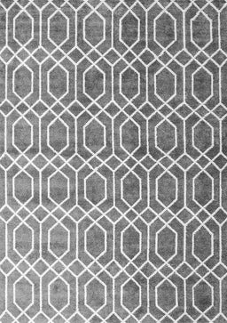 Abstract Gray Contemporary Rug, con2085gry
