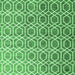 Square Abstract Emerald Green Contemporary Rug, con2085emgrn