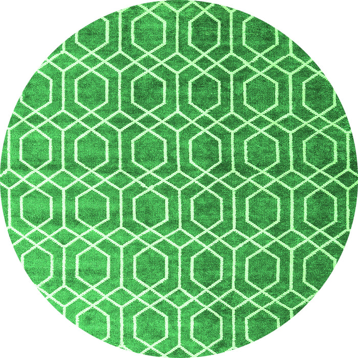 Square Abstract Green Contemporary Rug, con2085grn